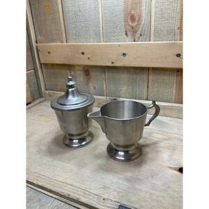 WOODBURY Pewter Henry Ford Museum Creamer & Sugar Bowl/Lid